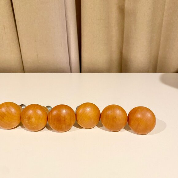 Vintage Set of Wooden Mushroom-Shaped Drawer Pulls or Knobs, 1.25" Diameter - Picture 5 of 5